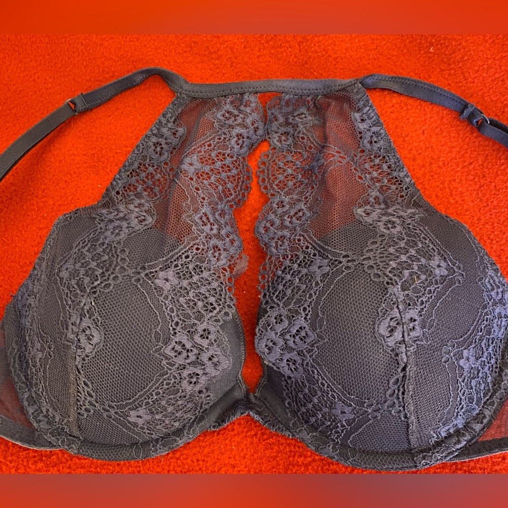 NWOT Adore Me NAVY Collared Push-up, 32C. *P1042